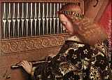 The Ghent Altarpiece Angels Playing Music [detail 1] by Jan van Eyck
